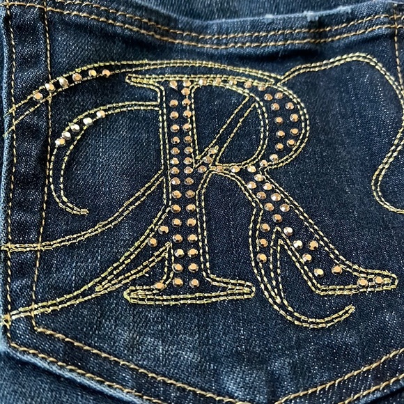 ROCK & REPUBLIC dark blue denim jeans. Woman’s size 10 - Picture 3 of 16
